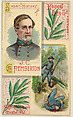 A Short History of General J. C. Pemberton, from the Histories of Generals series (N114) issued by W. Duke, Sons & Co. to promote Honest Long Cut Smoking and Chewing Tobacco, W. Duke, Sons & Co. American, Commercial color lithograph