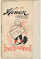 Handy Letter Writer, from the Honest Library series (N115) issued by Duke Sons & Co. to promote Honest Long Cut Tobacco, W. Duke, Sons & Co.  American, Commercial color lithograph