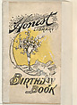 Birthday Book, from the Honest Library series (N115) issued by Duke Sons & Co. to promote Honest Long Cut Tobacco, W. Duke, Sons & Co.  American, Commercial color lithograph