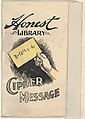 Cipher Message, from the Honest Library series (N115) issued by Duke Sons & Co. to promote Honest Long Cut Tobacco, W. Duke, Sons & Co.  American, Commercial color lithograph