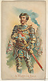 A Warrior Bold, from the Illustrated Songs series (N116) issued by W. Duke, Sons & Co. to promote Honest Long Cut Tobacco, W. Duke, Sons & Co.  American, Commercial color lithograph