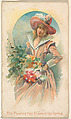 The Flowers that Bloom in the Spring, from the Illustrated Songs series (N116) issued by W. Duke, Sons & Co. to promote Honest Long Cut Tobacco, W. Duke, Sons & Co. American, Commercial color lithograph