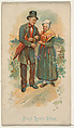 Auld Lang Syne, from the Illustrated Songs series (N116) issued by W. Duke, Sons & Co. to promote Honest Long Cut Tobacco, W. Duke, Sons & Co.  American, Commercial color lithograph