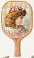 Tennis Racket, from the Novelties series (N122) issued by Gail & Ax Tobacco to promote Navy Long Cut, Gail & Ax Tobacco, Commercial color lithograph