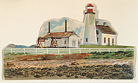 Point Judith, from the Lighthouses series (N119) issued by Duke Sons & Co. to promote Honest Long Cut Tobacco, W. Duke, Sons & Co.  American, Commercial color lithograph
