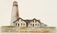 Cape Cod, from the Lighthouses series (N119) issued by Duke Sons & Co. to promote Honest Long Cut Tobacco, W. Duke, Sons & Co.  American, Commercial color lithograph