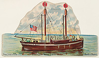 Bartlett Reef Light Vessel, from the Lighthouses series (N119) issued by Duke Sons & Co. to promote Honest Long Cut Tobacco, W. Duke, Sons & Co.  American, Commercial color lithograph