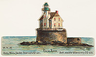 Race Rock, from the Lighthouses series (N119) issued by Duke Sons & Co. to promote Honest Long Cut Tobacco, W. Duke, Sons & Co.  American, Commercial color lithograph