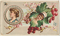 Currants and Serving Plate, from the Miniature Novelties series (N120) issued by Duke Sons & Co. to promote Honest Long Cut Tobacco, W. Duke, Sons & Co.  American, Commercial color lithograph