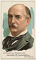James E. Campbell of Ohio, from the Presidential Possibilities series (N124) issued by Duke Sons & Co. to promote Honest Long Cut Tobacco, W. Duke, Sons & Co. American, Commercial color lithograph