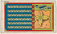 Puzzle Card Number 14, "Interlace" Puzzle, from the Jokes series (N118) issued by Duke Sons & Co. to promote Honest Long Cut Tobacco, W. Duke, Sons & Co.  American, Commercial color lithograph