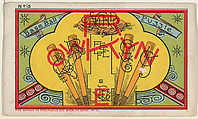 Puzzle Card Number 15, "Base Ball" Puzzle, from the Jokes series (N118) issued by Duke Sons & Co. to promote Honest Long Cut Tobacco, W. Duke, Sons & Co.  American, Commercial color lithograph