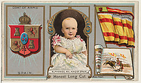 Alphonse XIII, King of Spain, from the Rulers, Flags, and Coats of Arms series (N126-1) issued by W. Duke, Sons & Co., W. Duke, Sons & Co. American, Commercial color lithograph