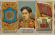 Mikado of Japan, from the Rulers, Flags, and Coats of Arms series (N126-2) issued by W. Duke, Sons & Co., Issued by W. Duke, Sons &amp; Co. (New York and Durham, N.C.), Commercial color lithograph