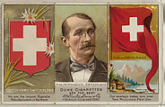 President Hertenstein of Switzerland, from the Rulers, Flags, and Coats of Arms series (N126-2) issued by W. Duke, Sons & Co., Issued by W. Duke, Sons &amp; Co. (New York and Durham, N.C.), Commercial color lithograph