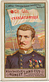 S. Santelli, from the Sea Captains series (N127) issued by Duke Sons & Co. to promote Honest Long Cut Tobacco, W. Duke, Sons & Co. American, Commercial color lithograph