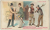 A Natural Mistake, from the Snapshots from "Puck" series (N128) issued by Duke Sons & Co. to promote Honest Long Cut Tobacco, W. Duke, Sons & Co. American, Commercial color lithograph