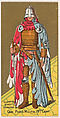 Com., Paris Militia, 14th Century, from the Military Series (N224) issued by Kinney Tobacco Company to promote Sweet Caporal Cigarettes, Kinney Brothers Tobacco Company American, Commercial color lithograph