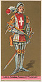 Cross Bowman, France, 15th Century, from the Military Series (N224) issued by Kinney Tobacco Company to promote Sweet Caporal Cigarettes, Kinney Brothers Tobacco Company American, Commercial color lithograph