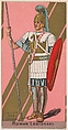 Roman Legionary, from the Military Series (N224) issued by Kinney Tobacco Company to promote Sweet Caporal Cigarettes, Kinney Brothers Tobacco Company American, Commercial color lithograph