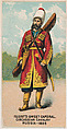 Circassian Cavalry, Russia, 1886, from the Military Series (N224) issued by Kinney Tobacco Company to promote Sweet Caporal Cigarettes, Kinney Brothers Tobacco Company  American, Commercial color lithograph