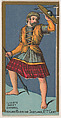 Highland Warrior, Scotland, 17th Century, from the Military Series (N224) issued by Kinney Tobacco Company to promote Sweet Caporal Cigarettes, Kinney Brothers Tobacco Company American, Commercial color lithograph