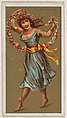 Flower Dance, from National Dances (N225, Type 1) issued by Kinney Bros., Kinney Brothers Tobacco Company American, Commercial color lithograph
