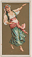 Foulard, from National Dances (N225, Type 1) issued by Kinney Bros., Kinney Brothers Tobacco Company American, Commercial color lithograph