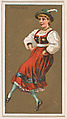 Tyrolean, from National Dances (N225, Type 1) issued by Kinney Bros., Kinney Brothers Tobacco Company  American, Commercial color lithograph