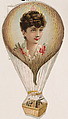 Hot air balloon, from the Novelties series (N228, Type 3) issued by Kinney Bros., Kinney Brothers Tobacco Company  American, Commercial color lithograph