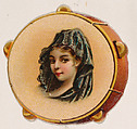 Tambourine, from the Novelties series (N228, Type 4) issued by Kinney Bros., Kinney Brothers Tobacco Company  American, Commercial color lithograph