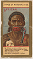 African, from Types of Nationalities (N240) issued by Kinney Bros., Kinney Brothers Tobacco Company  American, Commercial color lithograph