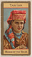 Tartar, Woman of the Volga, from Types of Nationalities (N240) issued by Kinney Bros., Kinney Brothers Tobacco Company American, Commercial color lithograph