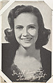 Theresa Wright from Movie Stars Exhibit Cards series (W401), Commercial photolithograph