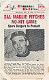Sal Maglie #70 from Nu-Card Baseball Hi-Lites series (W460), Nu-Card, Inc., Commercial photolithograph