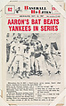 Hank Aaron #62 from Nu-Card Baseball Hi-Lites series (W460), Nu-Card, Inc., Commercial photolithograph