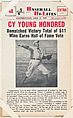 Cy Young #48 from Nu-Card Baseball Hi-Lites series (W460), Nu-Card, Inc., Commercial photolithograph