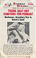 Tigers Beat out Senators #46 from Nu-Card Baseball Hi-Lites series (W460), Nu-Card, Inc., Commercial photolithograph