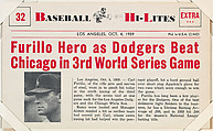 Carl Furillo #32 from Nu-Card Baseball Hi-Lites series (W460), Nu-Card, Inc., Commercial photolithograph