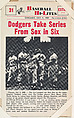 Dodgers Take Series #31 from Nu-Card Baseball Hi-Lites series (W460), Nu-Card, Inc., Commercial photolithograph