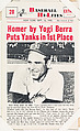 Yogi Berra #28 from Nu-Card Baseball Hi-Lites series (W460), Nu-Card, Inc., Commercial photolithograph