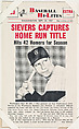 Roy Sievers #23 from Nu-Card Baseball Hi-Lites series (W460), Nu-Card, Inc., Commercial photolithograph