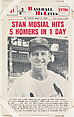 Stan Musial #21 from Nu-Card Baseball Hi-Lites series (W460), Nu-Card, Inc., Commercial photolithograph