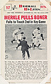 Fred Merkle #17 from Nu-Card Baseball Hi-Lites series (W460), Nu-Card, Inc., Commercial photolithograph