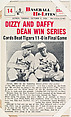 Dizzy and Daffy Dean #14 from Nu-Card Baseball Hi-Lites series (W460), Nu-Card, Inc., Commercial photolithograph