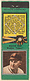 Walter Beck, Brooklyn Dodgers, from the Baseball Players Match Cover design series (U1) issued by Diamond Match Company, The Diamond Match Company  American, Printed matchbook
