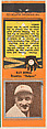 Ray Benge, Brooklyn Dodgers, from the Baseball Players Match Cover design series (U1) issued by Diamond Match Company, The Diamond Match Company American, Printed matchbook