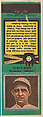 Charlie Berry, Philadelphia Athletics, from the Baseball Players Match Cover design series (U1) issued by Diamond Match Company, The Diamond Match Company American, Printed matchbook