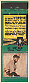 Guy "Joe" Bush, Chicago Cubs, from the Baseball Players Match Cover design series (U1) issued by Diamond Match Company, The Diamond Match Company  American, Printed matchbook