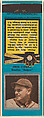 Owen Carroll, Brooklyn Dodgers, from the Baseball Players Match Cover design series (U1) issued by Diamond Match Company, The Diamond Match Company  American, Printed matchbook